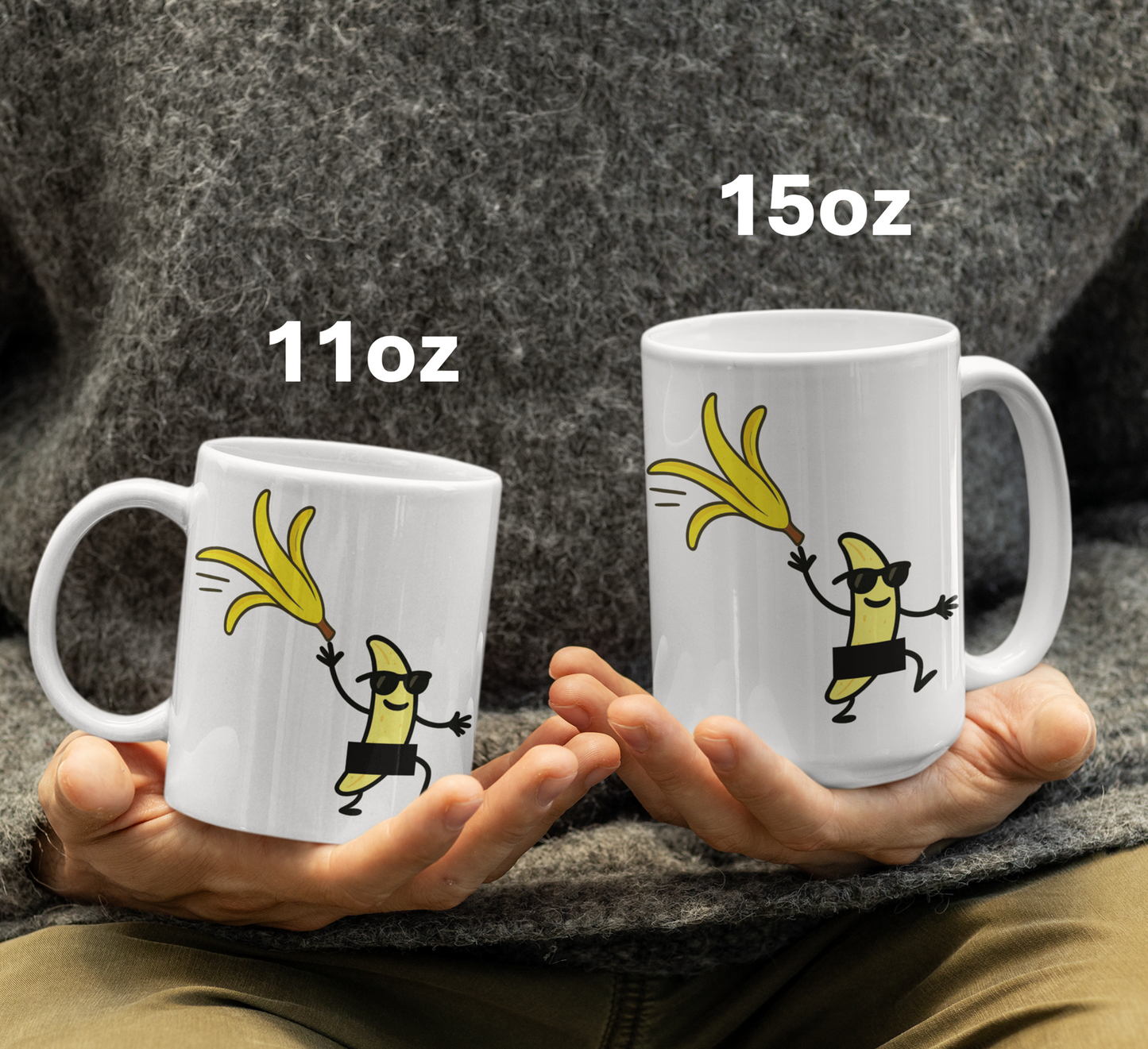 Banana Stripper Mug – Funny Censored Banana Coffee Mug for Morning Mischief