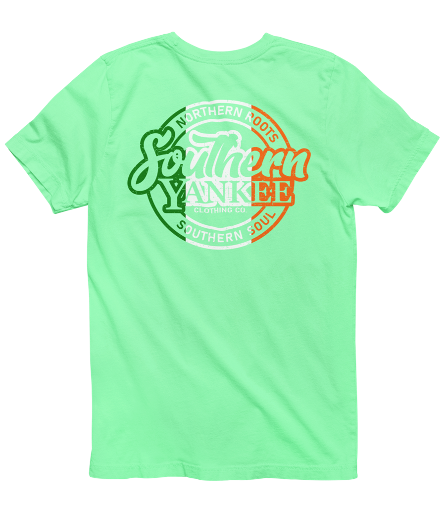 Classic Round Irish Flag Logo Tee