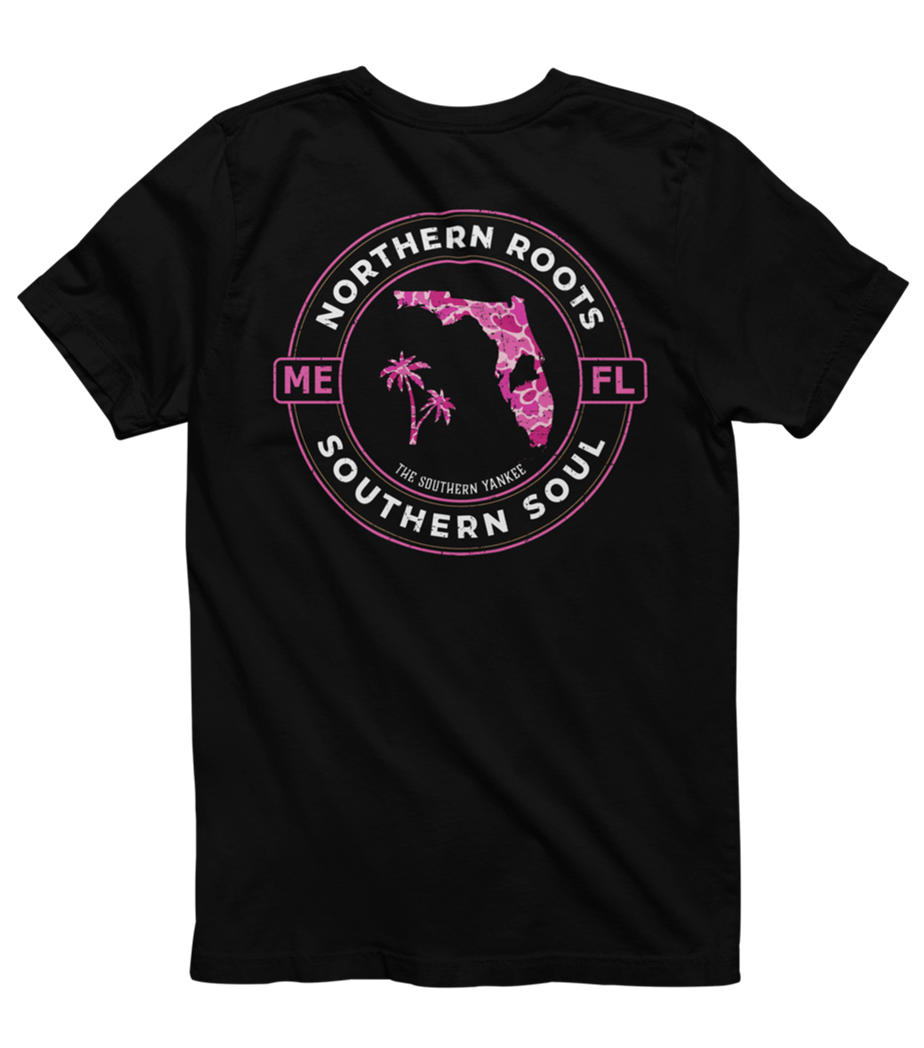 Florida with Maine Roots Pink Camo Tee