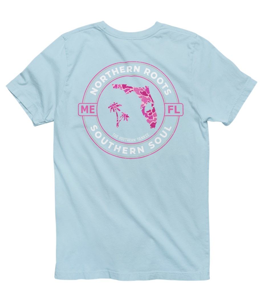 Florida with Maine Roots Pink Camo Tee