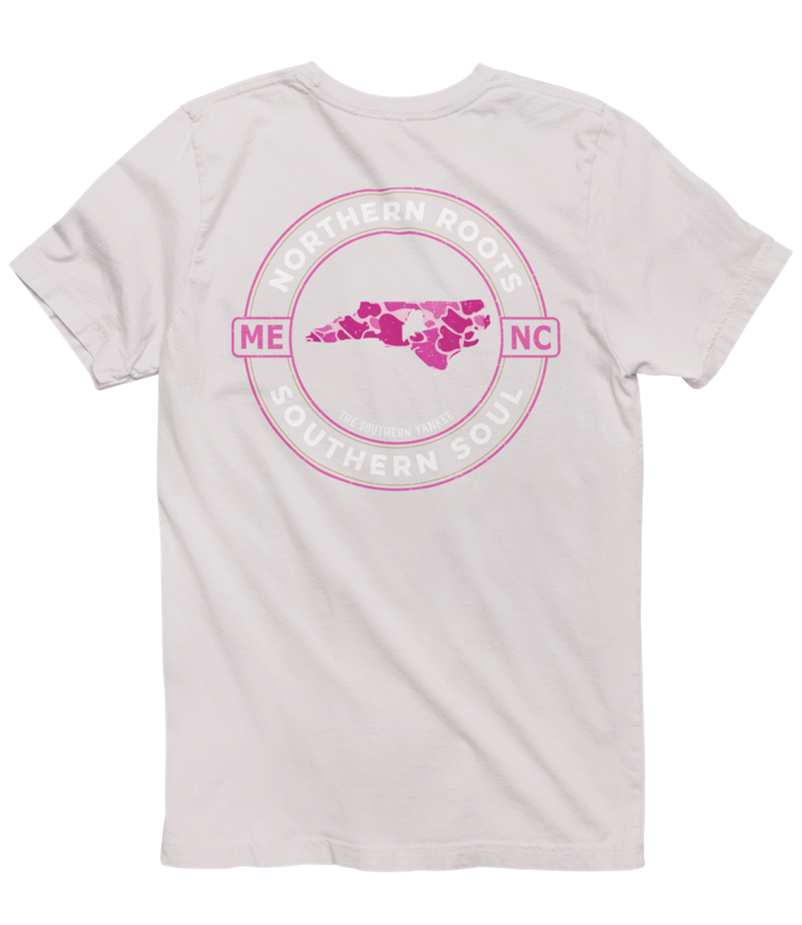 North Carolina with Maine Roots Pink Camo Tee - The Southern Yankee