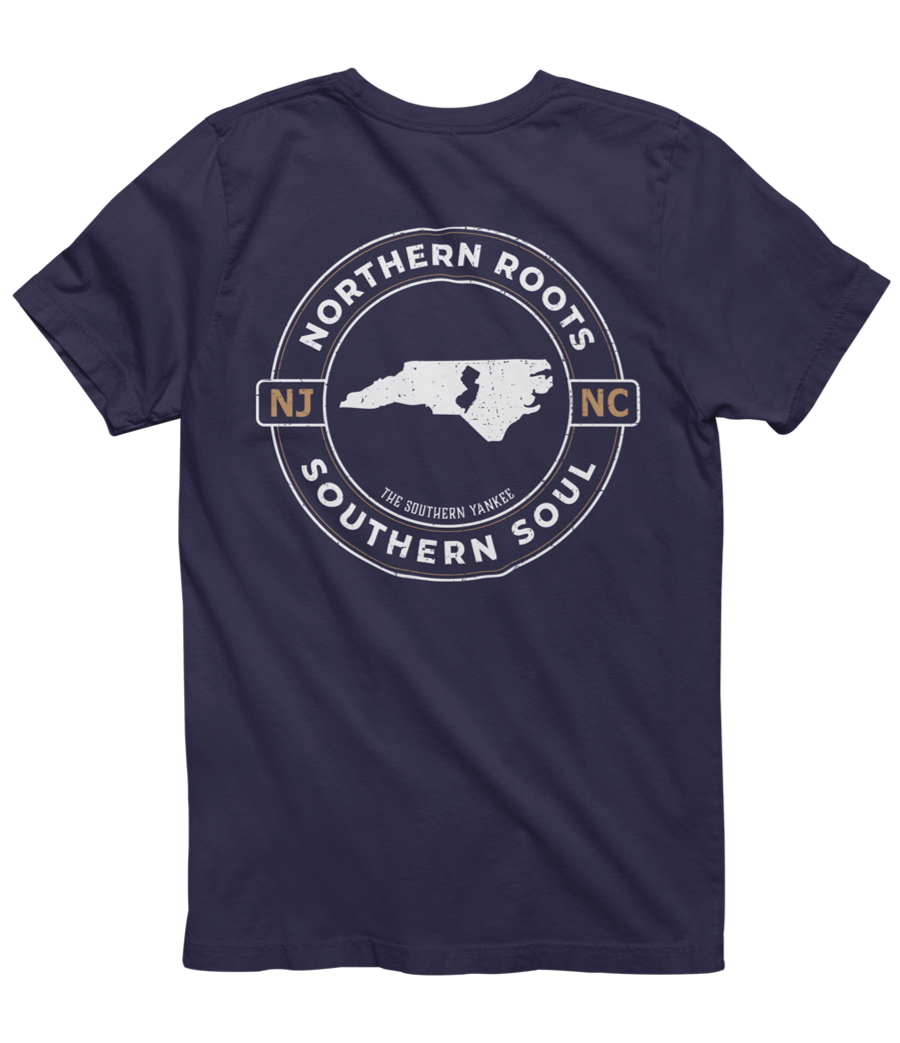 North Carolina with New Jersey Roots Tee - The Southern Yankee