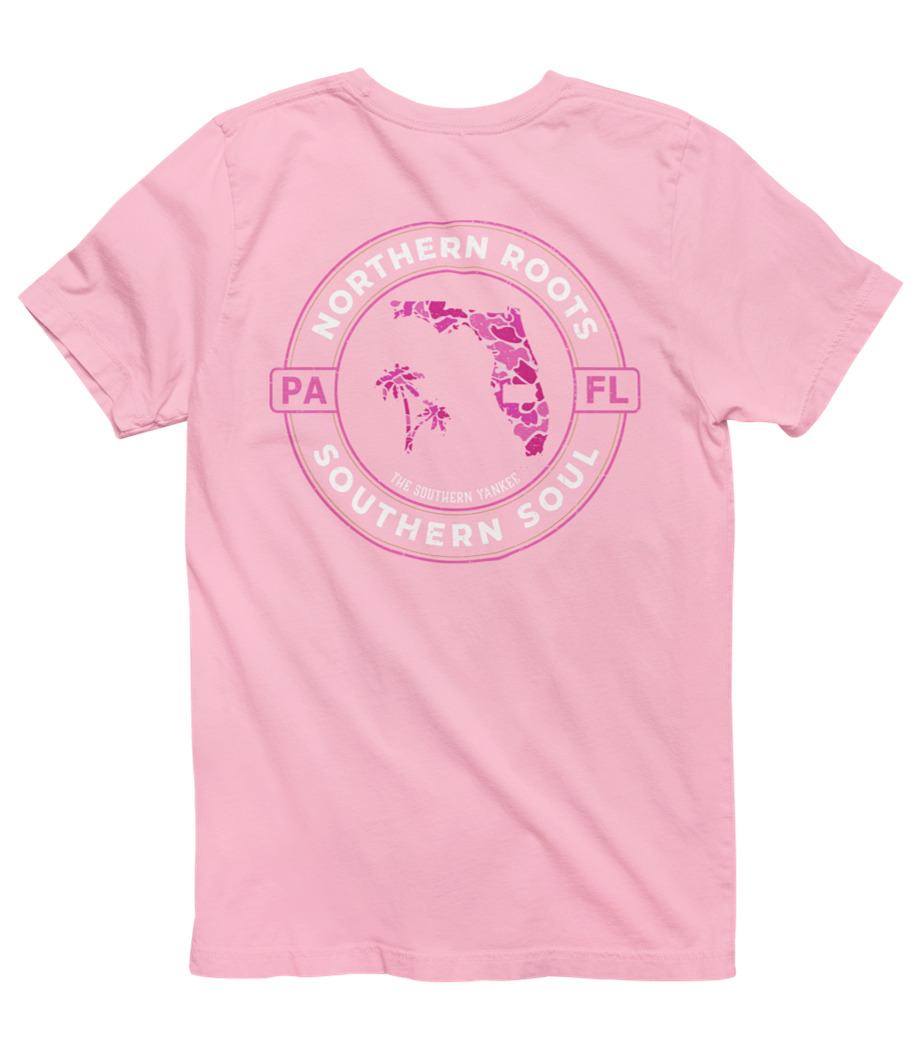 Florida with Pennsylvania Roots Pink Camo Tee - The Southern Yankee