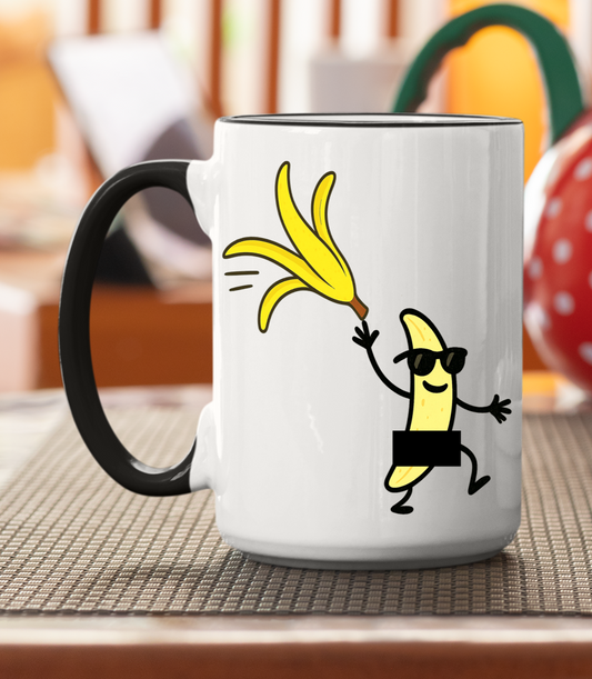 Banana Stripper Mug – Funny Censored Banana Coffee Mug for Morning Mischief