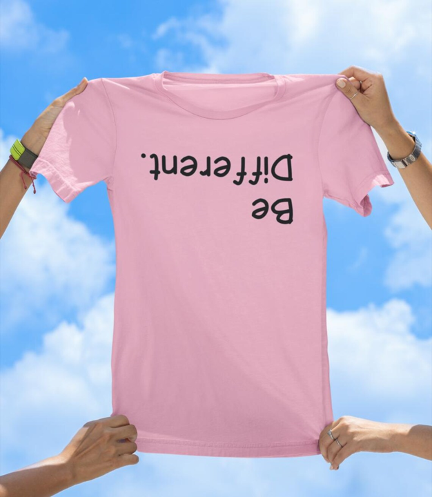 Be Different T-Shirt | Funny Upside Down Motivational Tee