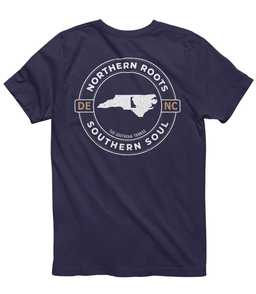 North Carolina with Delaware Roots Tee - The Southern Yankee