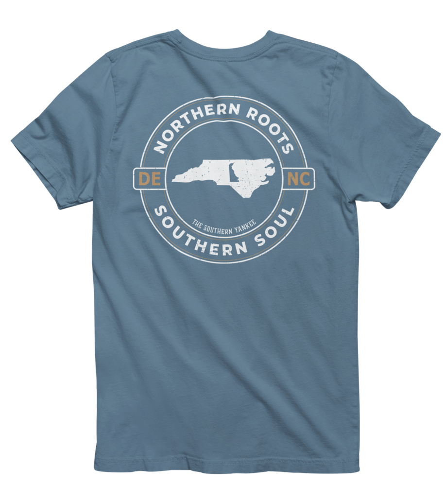 North Carolina with Delaware Roots Tee - The Southern Yankee