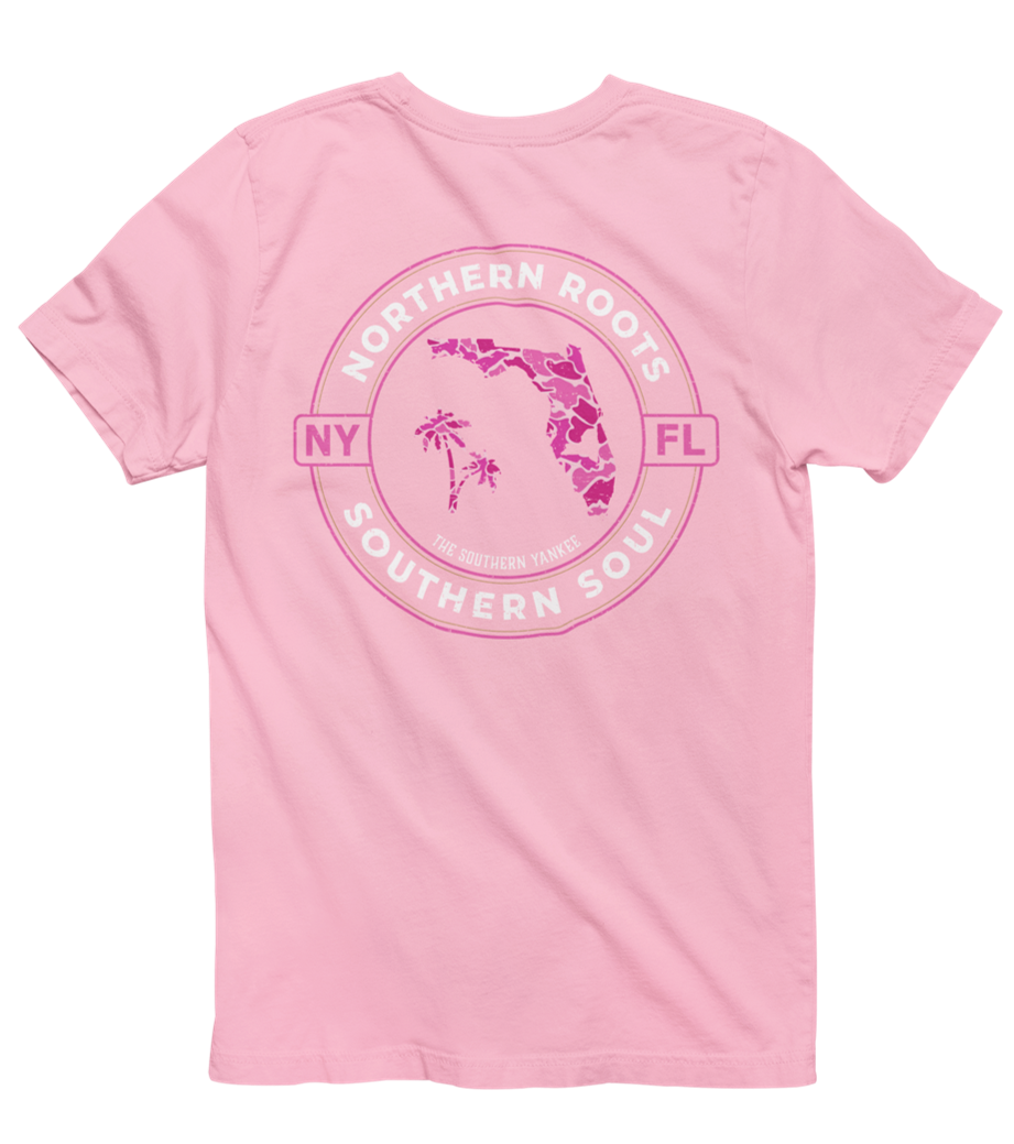 Florida with New York Roots Tee Pink Camo
