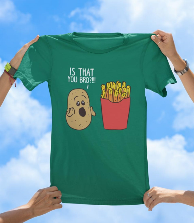Is That You Bro? Funny Potato and Fries T-Shirt | Cute Food Humor Tee - The Southern Yankee