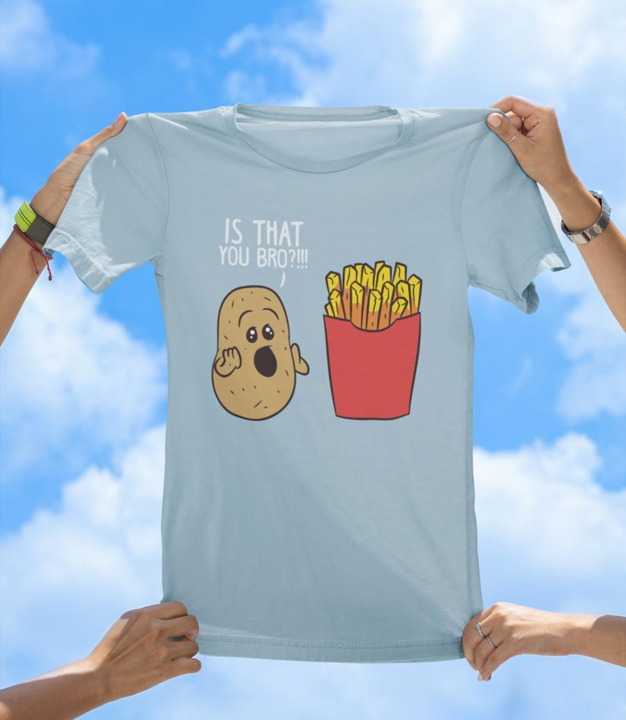 Is That You Bro? Funny Potato and Fries T-Shirt | Cute Food Humor Tee - The Southern Yankee