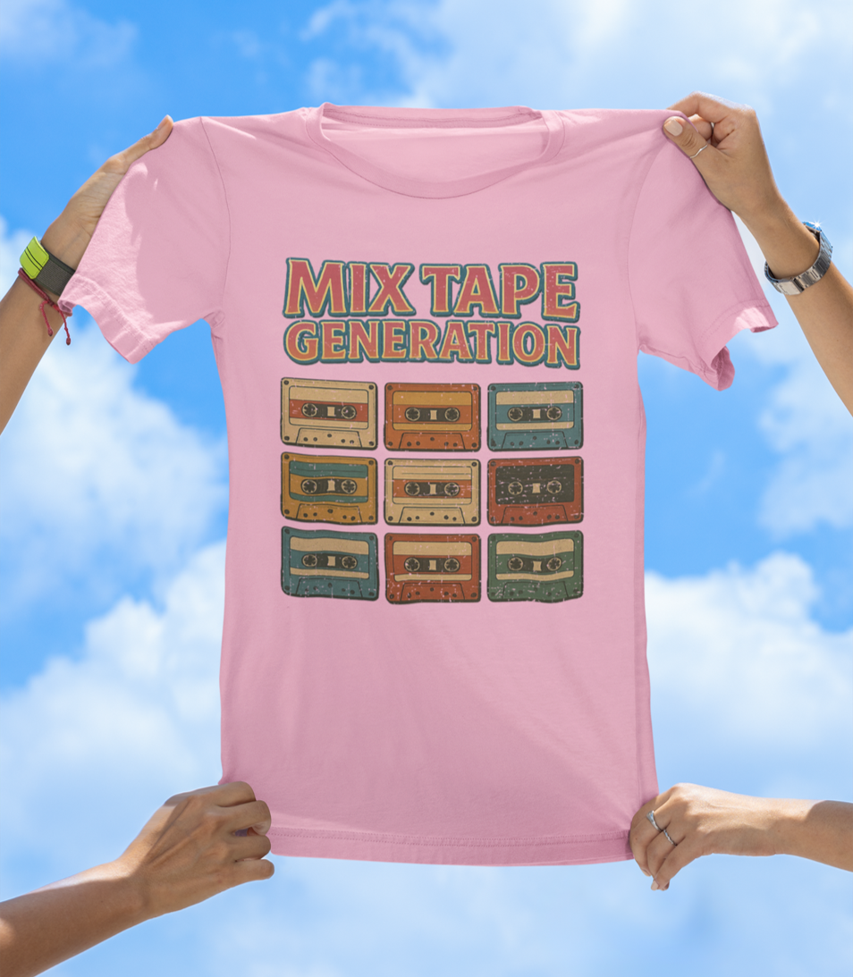 Mix Tape Generation T-Shirt | Retro Cassette Tape Tee