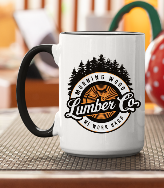 Morning Wood Lumber Co. Mug – Hilarious Lumberjack Coffee Mug for Hard Workers