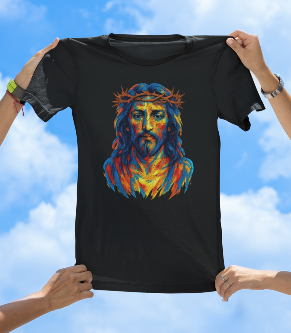 Painted Jesus T-Shirt – Faith Meets Art