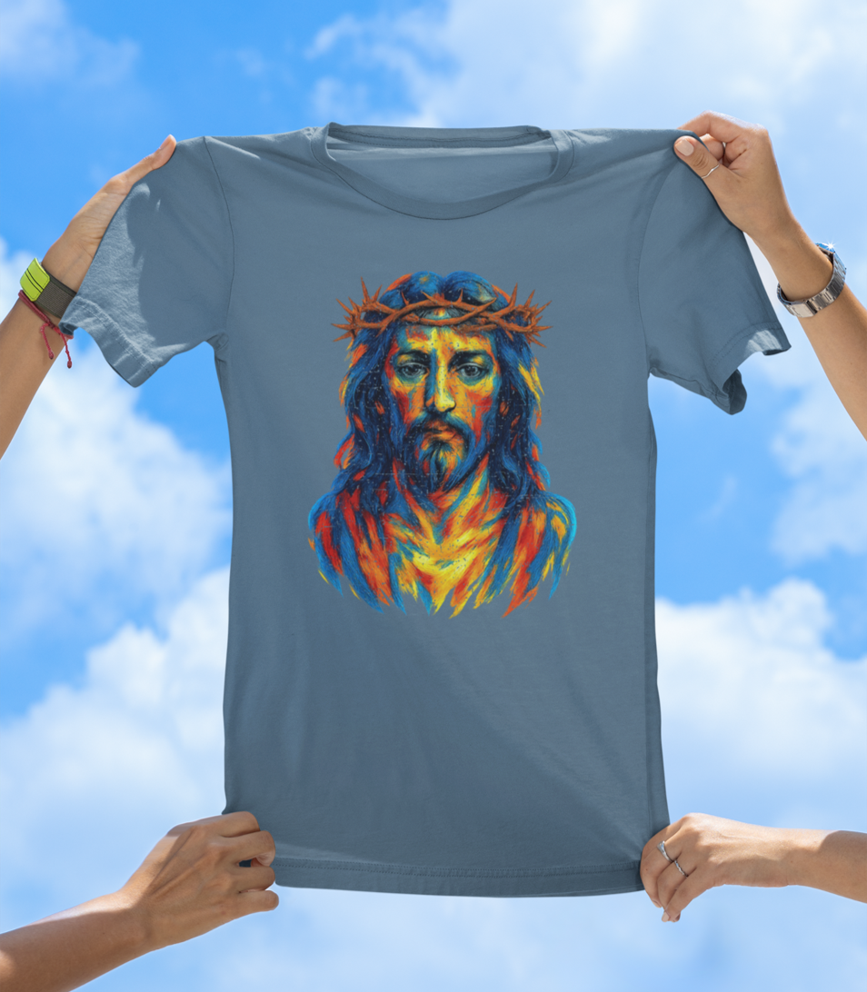 Painted Jesus T-Shirt – Faith Meets Art