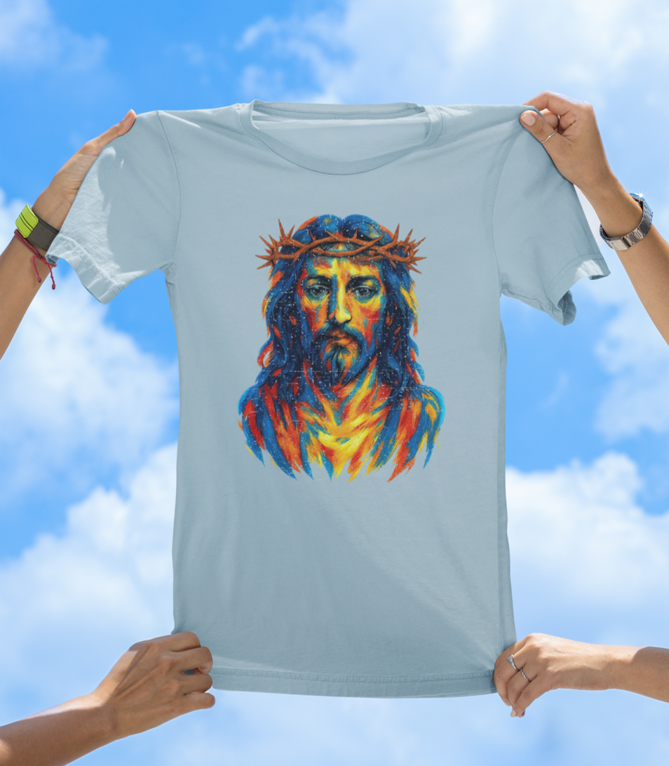Painted Jesus T-Shirt – Faith Meets Art