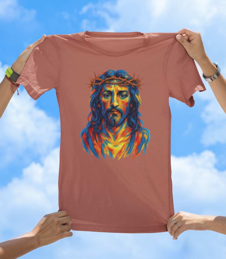 Painted Jesus T-Shirt – Faith Meets Art