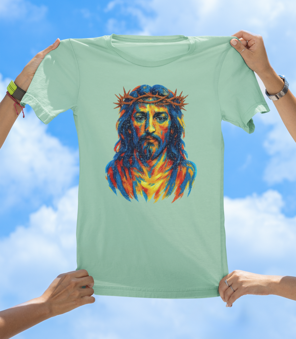 Painted Jesus T-Shirt – Faith Meets Art