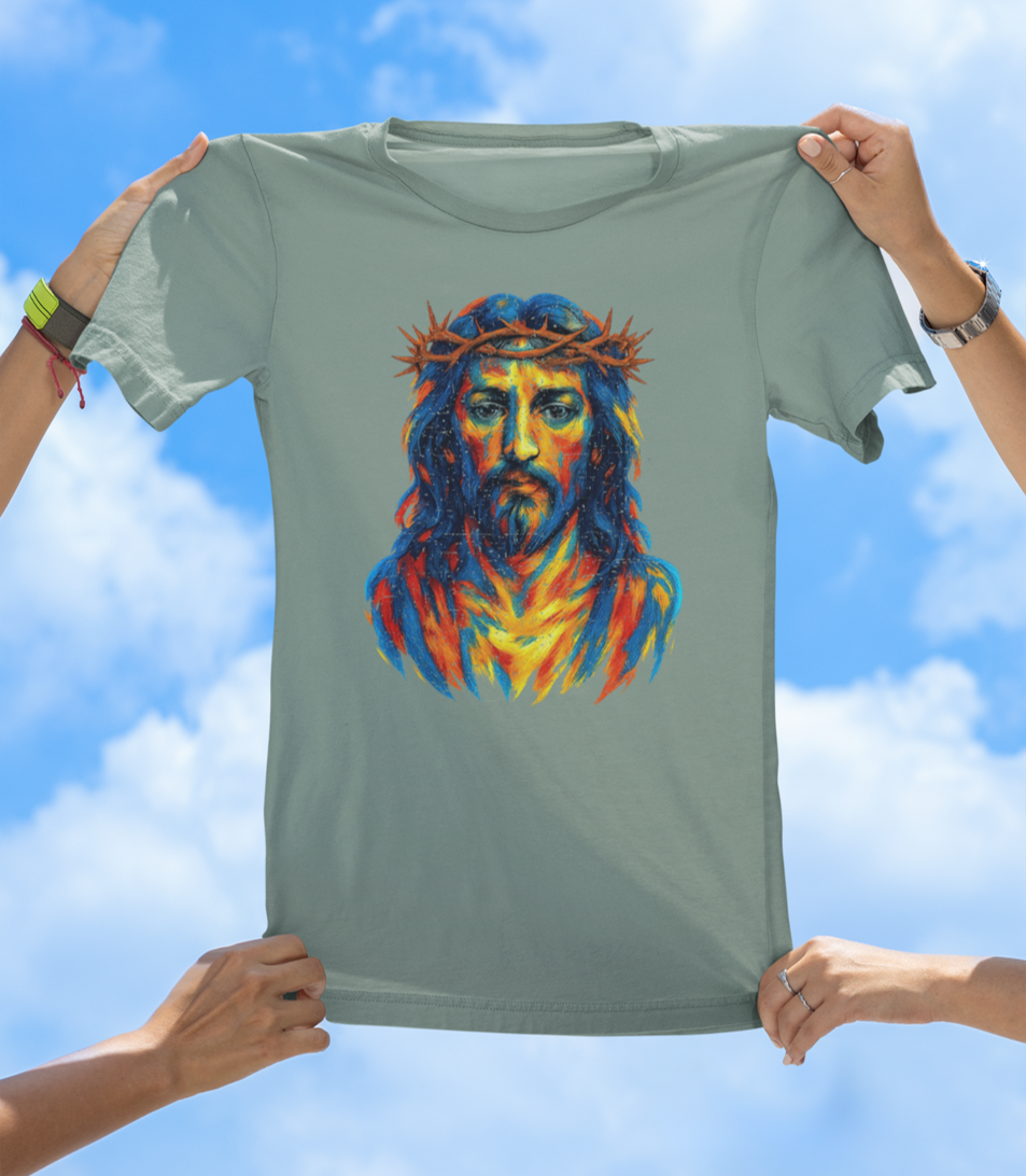 Painted Jesus T-Shirt – Faith Meets Art