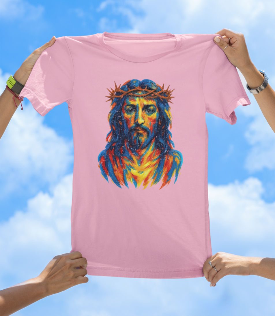 Painted Jesus T-Shirt – Faith Meets Art