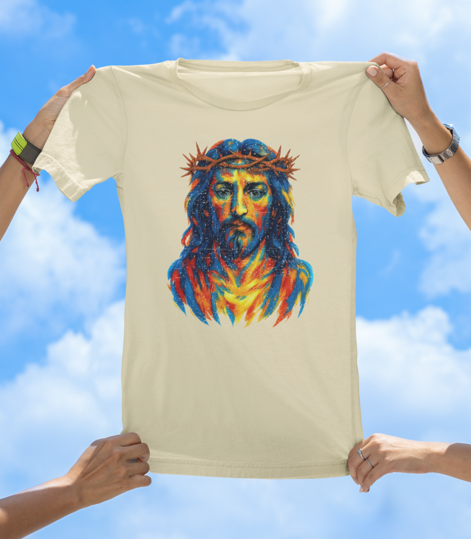 Painted Jesus T-Shirt – Faith Meets Art