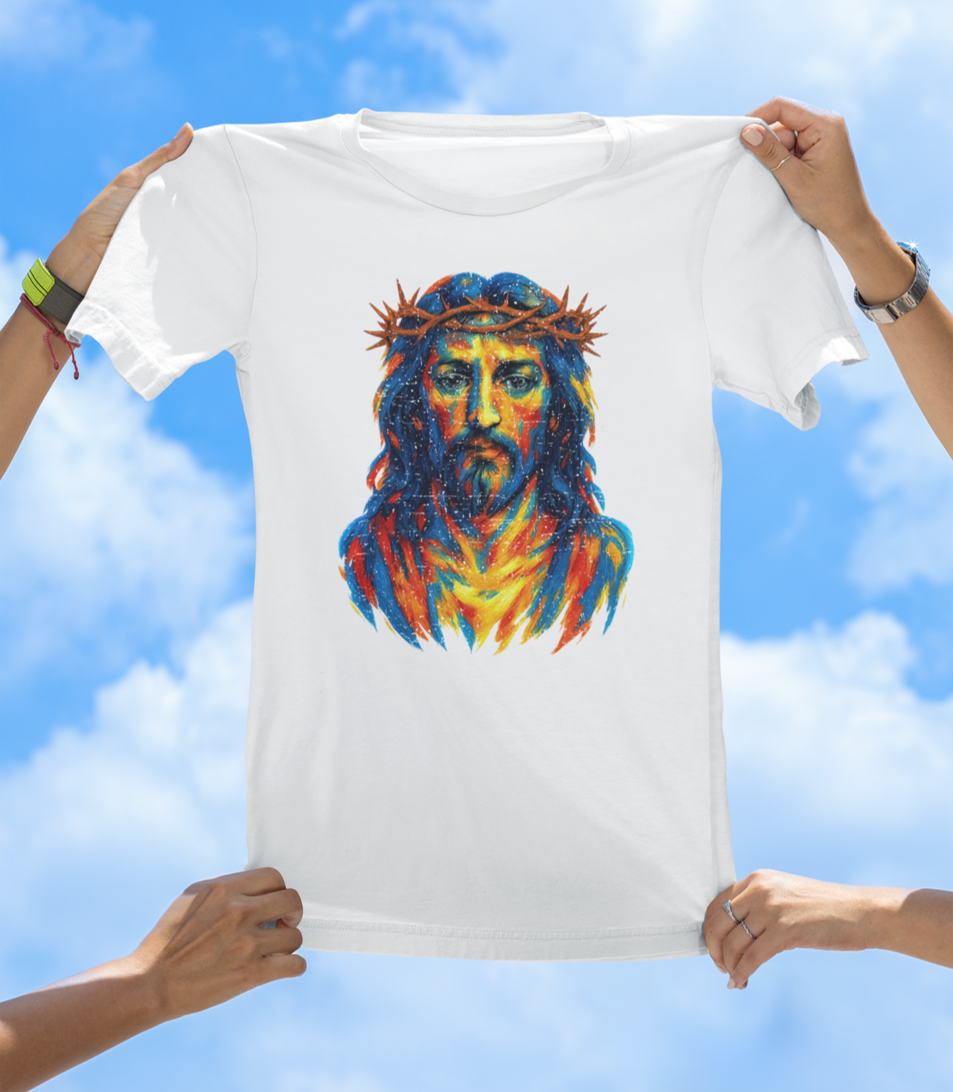 Painted Jesus T-Shirt – Faith Meets Art