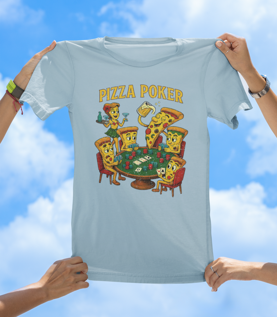 Pizza Poker T-Shirt – All In With Extra Cheese!