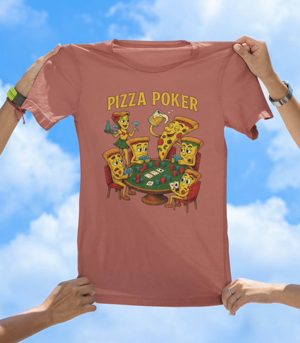 Pizza Poker T-Shirt – All In With Extra Cheese!