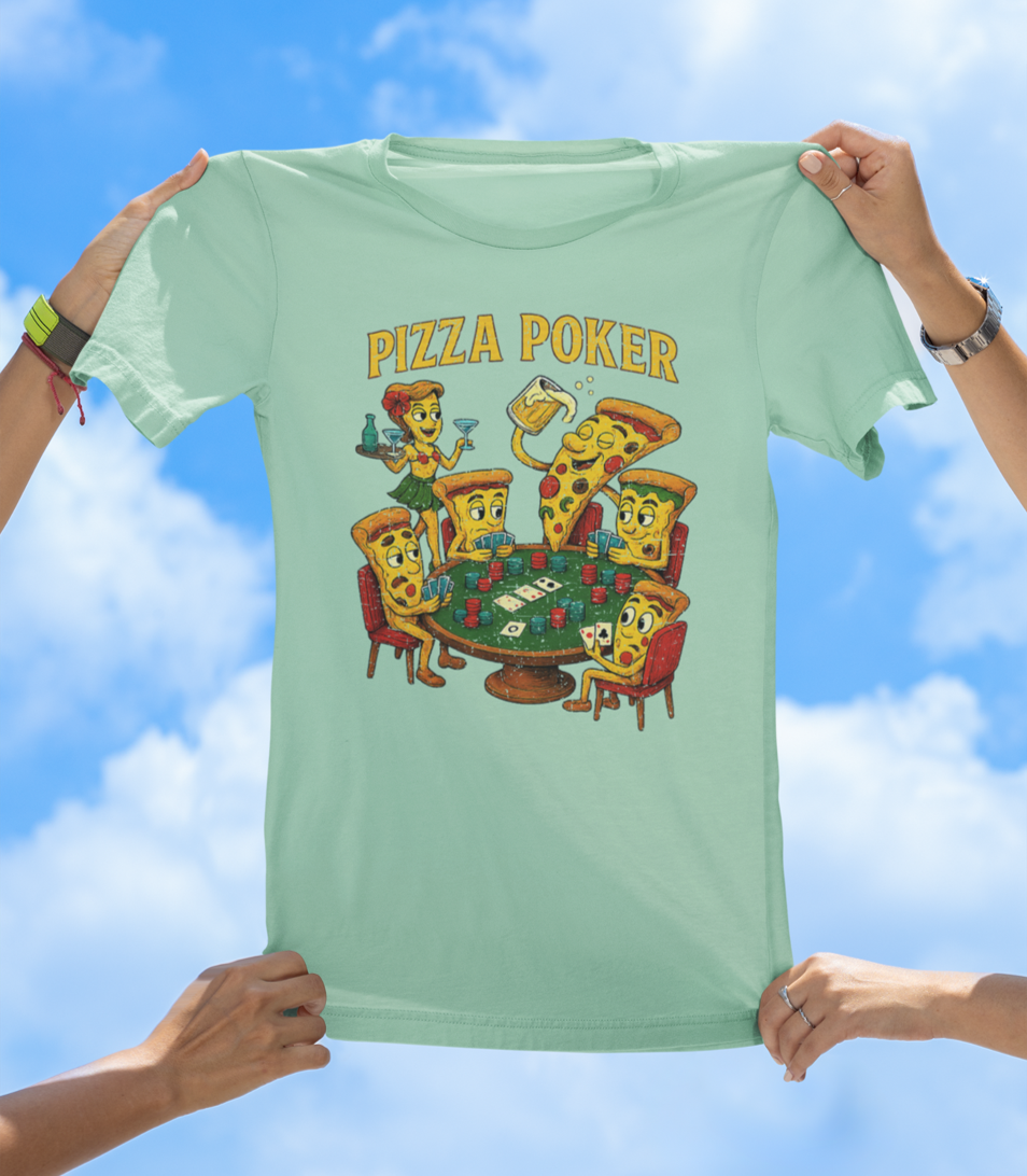 Pizza Poker T-Shirt – All In With Extra Cheese!