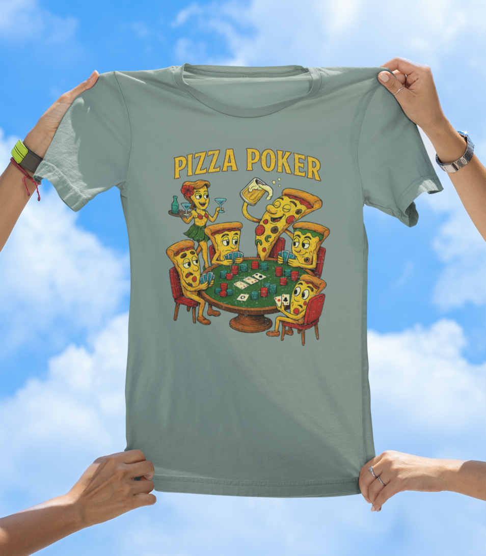 Pizza Poker T-Shirt – All In With Extra Cheese!