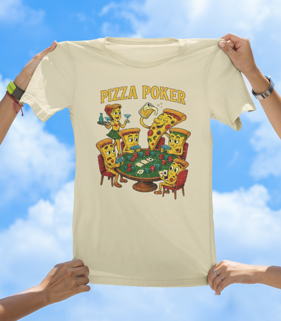 Pizza Poker T-Shirt – All In With Extra Cheese!