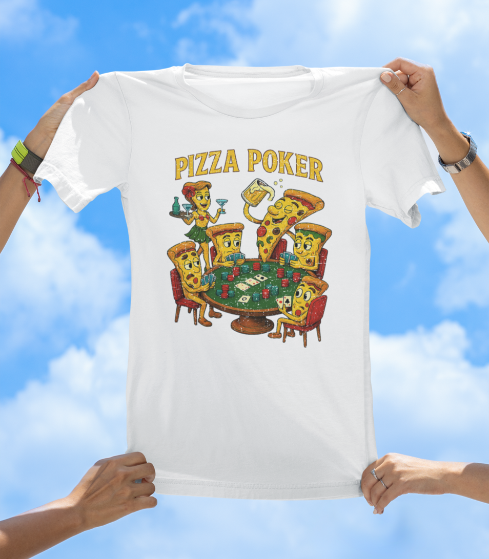 Pizza Poker T-Shirt – All In With Extra Cheese!