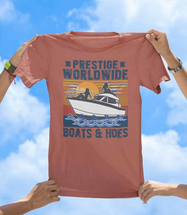 Prestige Worldwide T-Shirt | Boats & Hoes Vintage Parody Tee