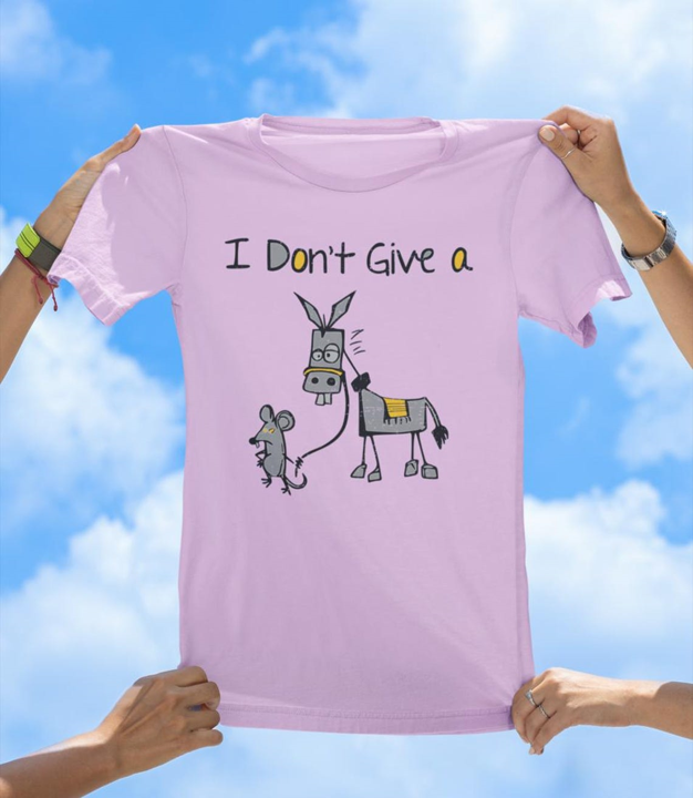 I Don’t Give a Rat’s Ass T-Shirt | Funny Cartoon Animal Pun Tee