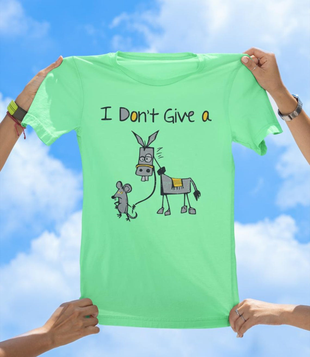 I Don’t Give a Rat’s Ass T-Shirt | Funny Cartoon Animal Pun Tee