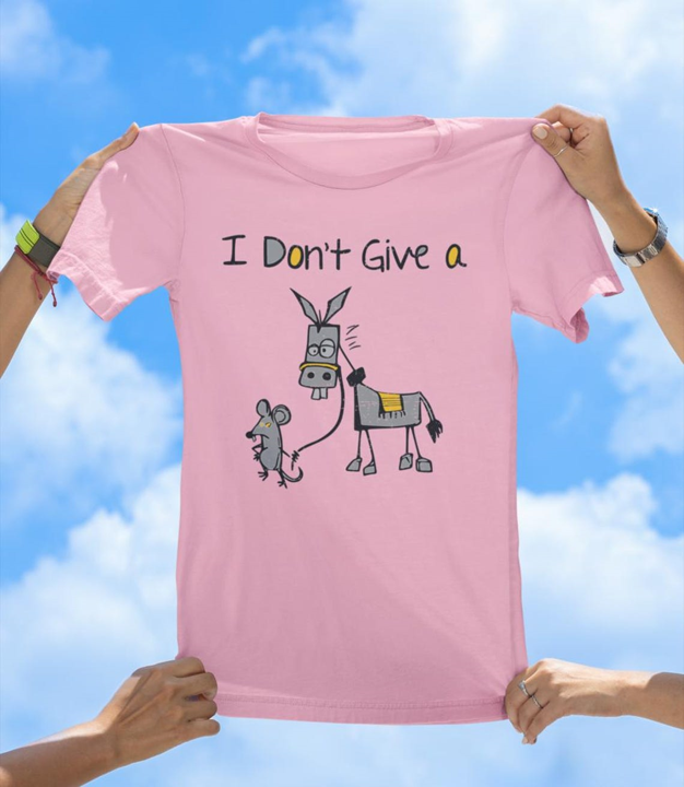 I Don’t Give a Rat’s Ass T-Shirt | Funny Cartoon Animal Pun Tee