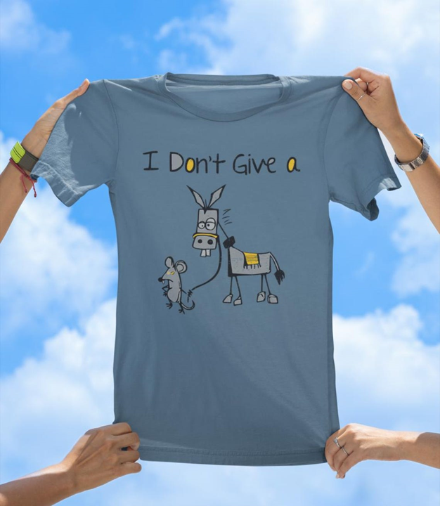 I Don’t Give a Rat’s Ass T-Shirt | Funny Cartoon Animal Pun Tee