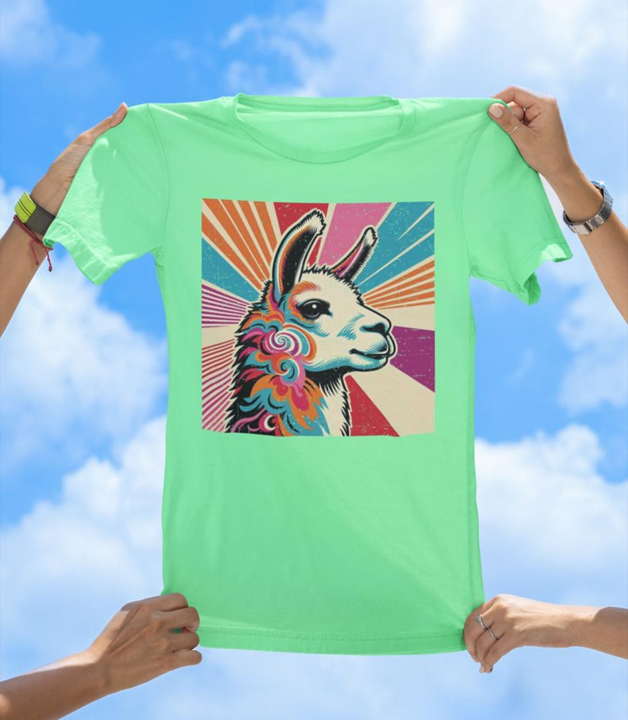 Retro Llama T-Shirt | Colorful 70s Vintage Llama Graphic Tee