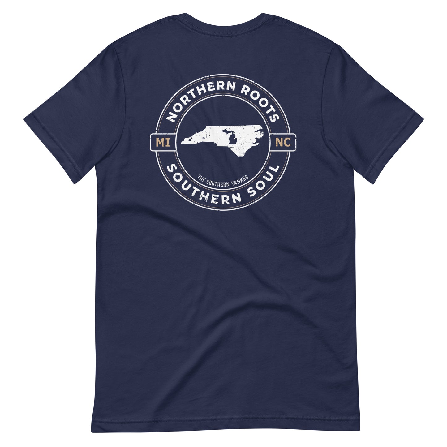 North Carolina with Michigan Roots Tee - The Southern Yankee