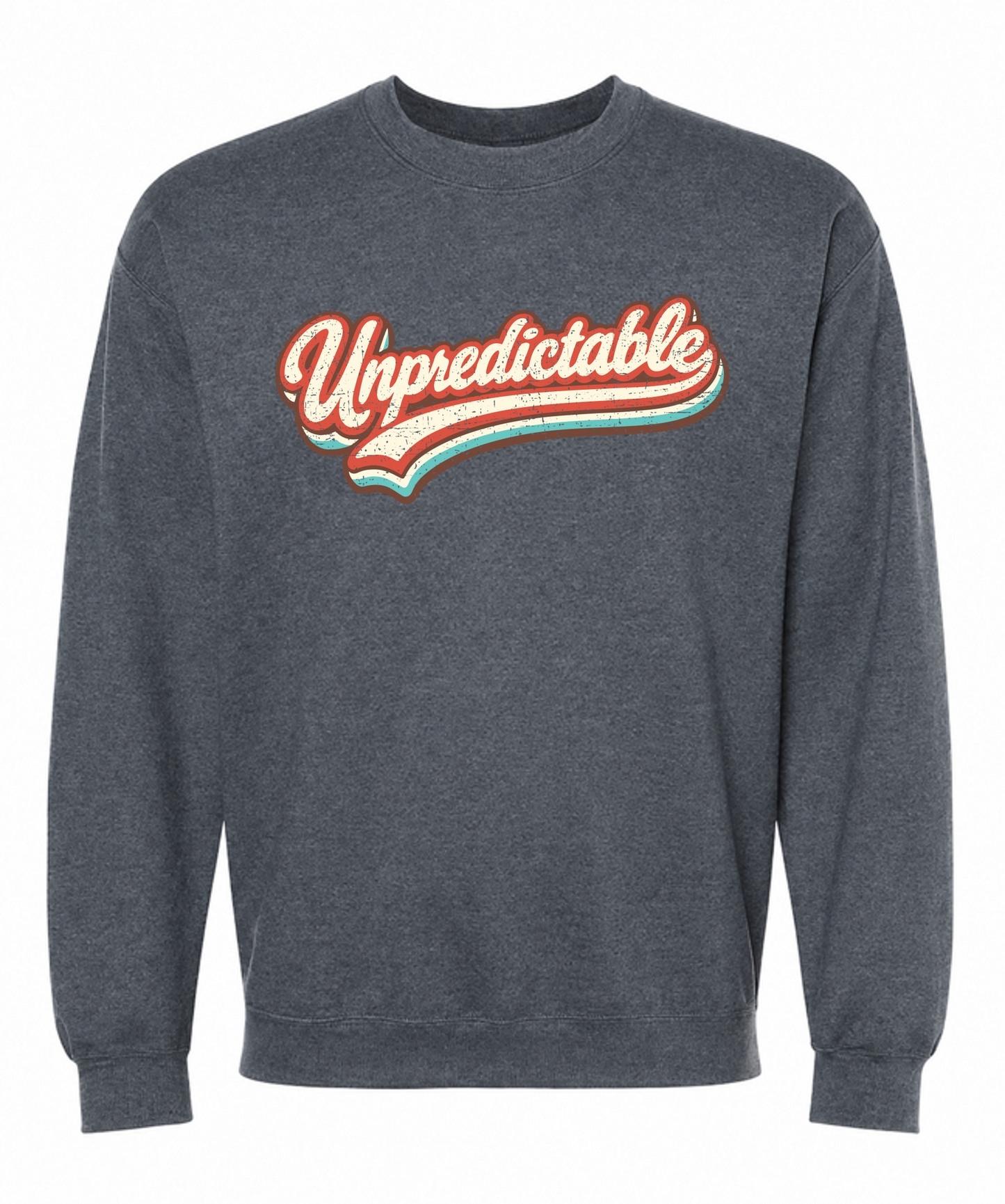 Unpredictable Sweatshirt – Retro Script Graphic Crewneck