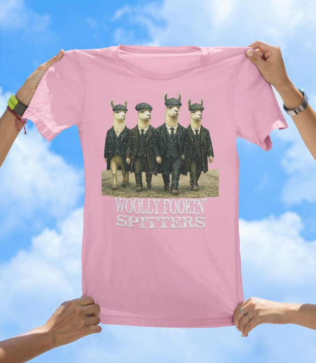 Woolly Fookin' Spitters T-Shirt | Funny Llama Gang Graphic Tee