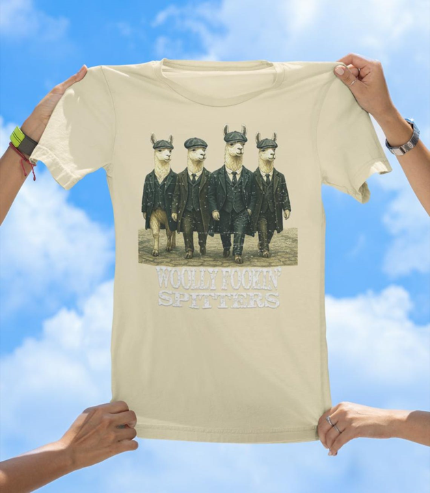 Woolly Fookin' Spitters T-Shirt | Funny Llama Gang Graphic Tee