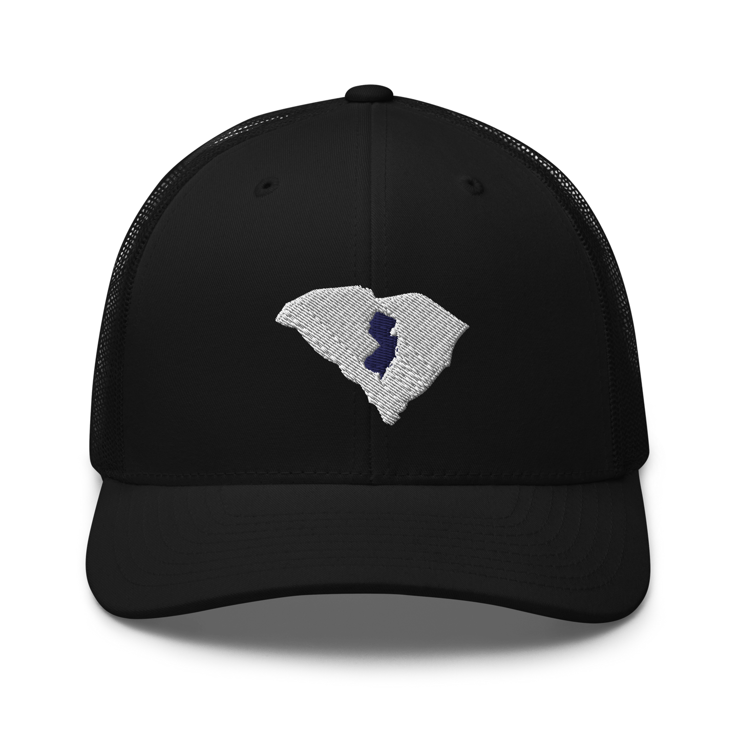 Embroidered South Carolina Life with New Jersey Roots Trucker Cap - Southern Yankee