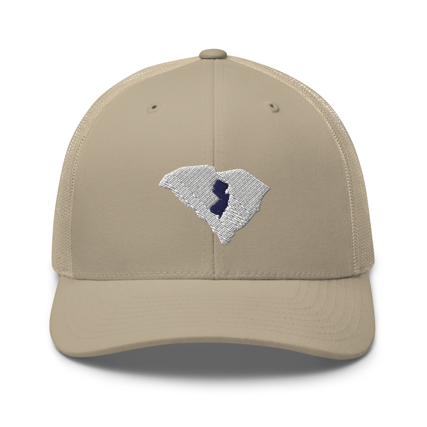 Embroidered South Carolina Life with New Jersey Roots Trucker Cap - Southern Yankee
