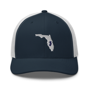Embroidered Florida Life with New Jersey Roots Trucker Cap - Southern Yankee