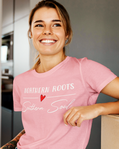 Northern Roots Southern Soul Heart Tee - Southern Yankee