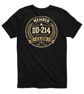 DD-214 Club Member T-Shirt – Veteran Retirement Military Personalized Graphic Tee