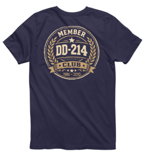 DD-214 Club Member T-Shirt – Veteran Retirement Military Personalized Graphic Tee