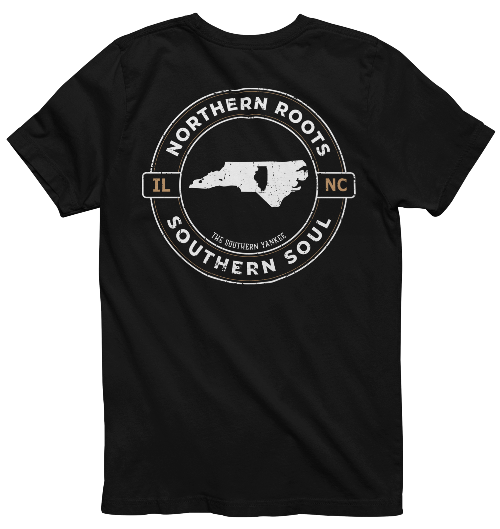 North Carolina with Illinois Roots Tee - The Southern Yankee