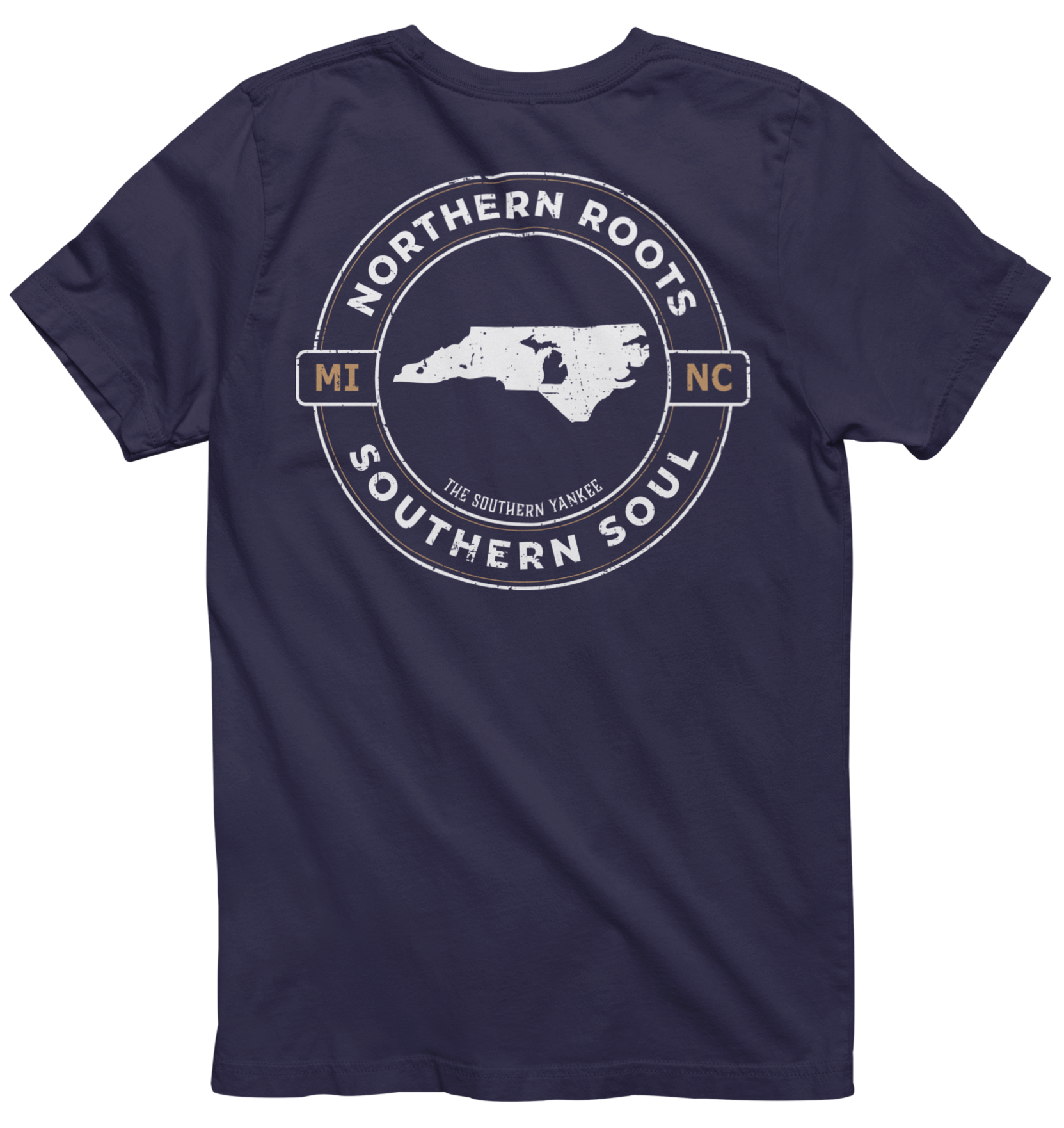 North Carolina with Michigan Roots Tee - The Southern Yankee