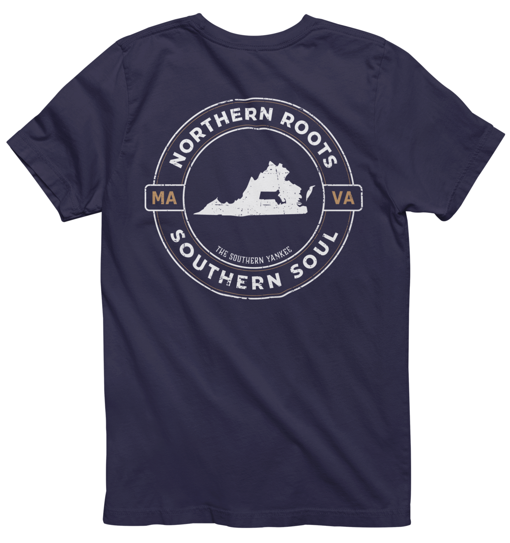 Virginia with Massachusetts Roots Tee - The Southern Yankee